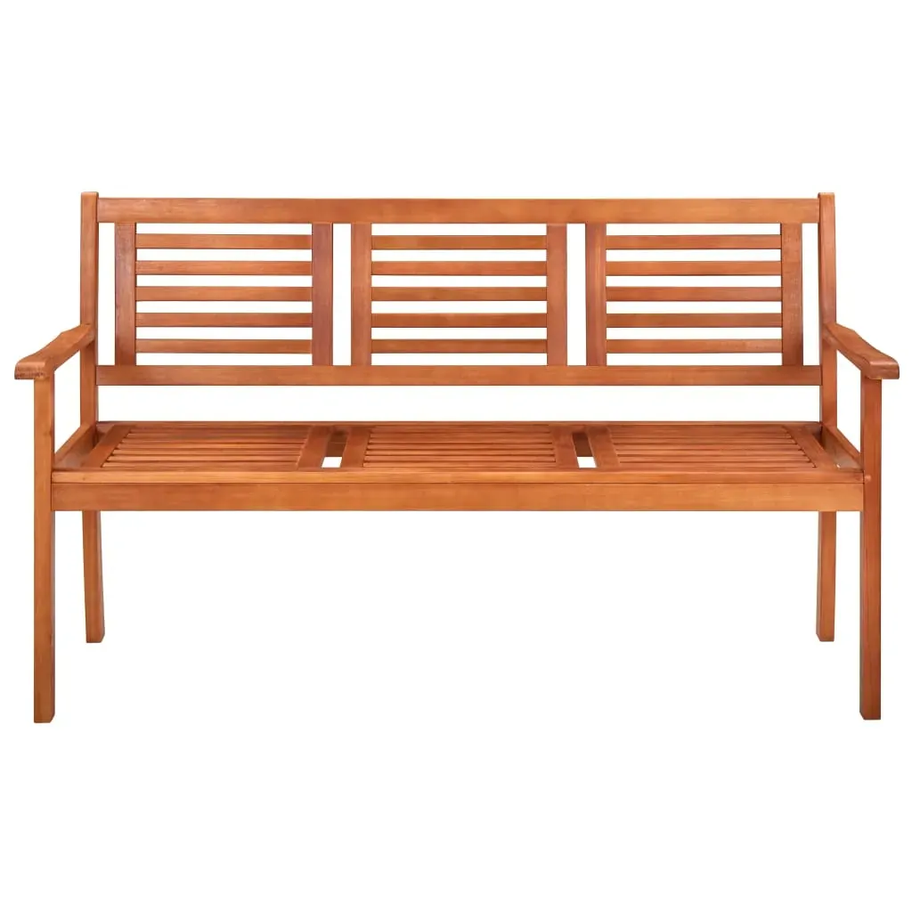 3-Seater Garden Bench with Cushion 150 cm Solid Eucalyptus Wood Price