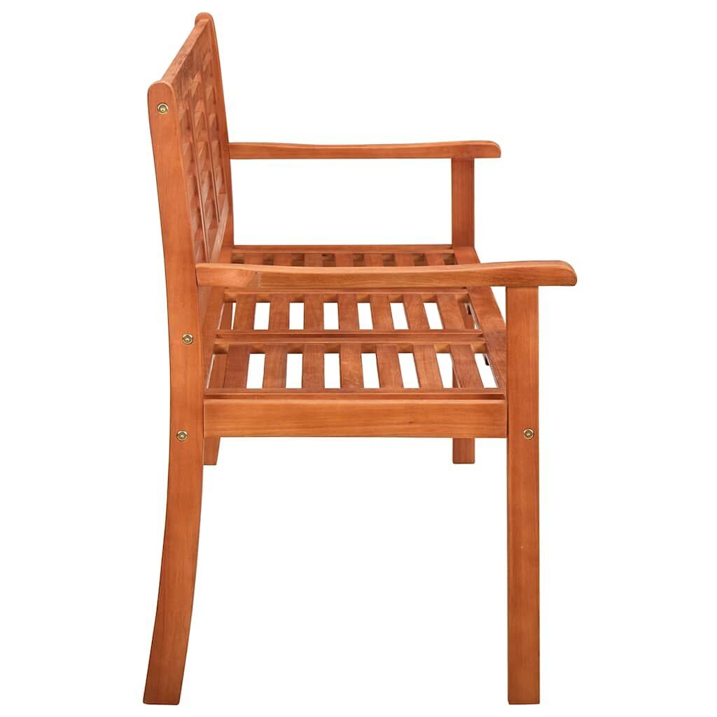 3-Seater Garden Bench with Cushion 150 cm Solid Eucalyptus Wood Price