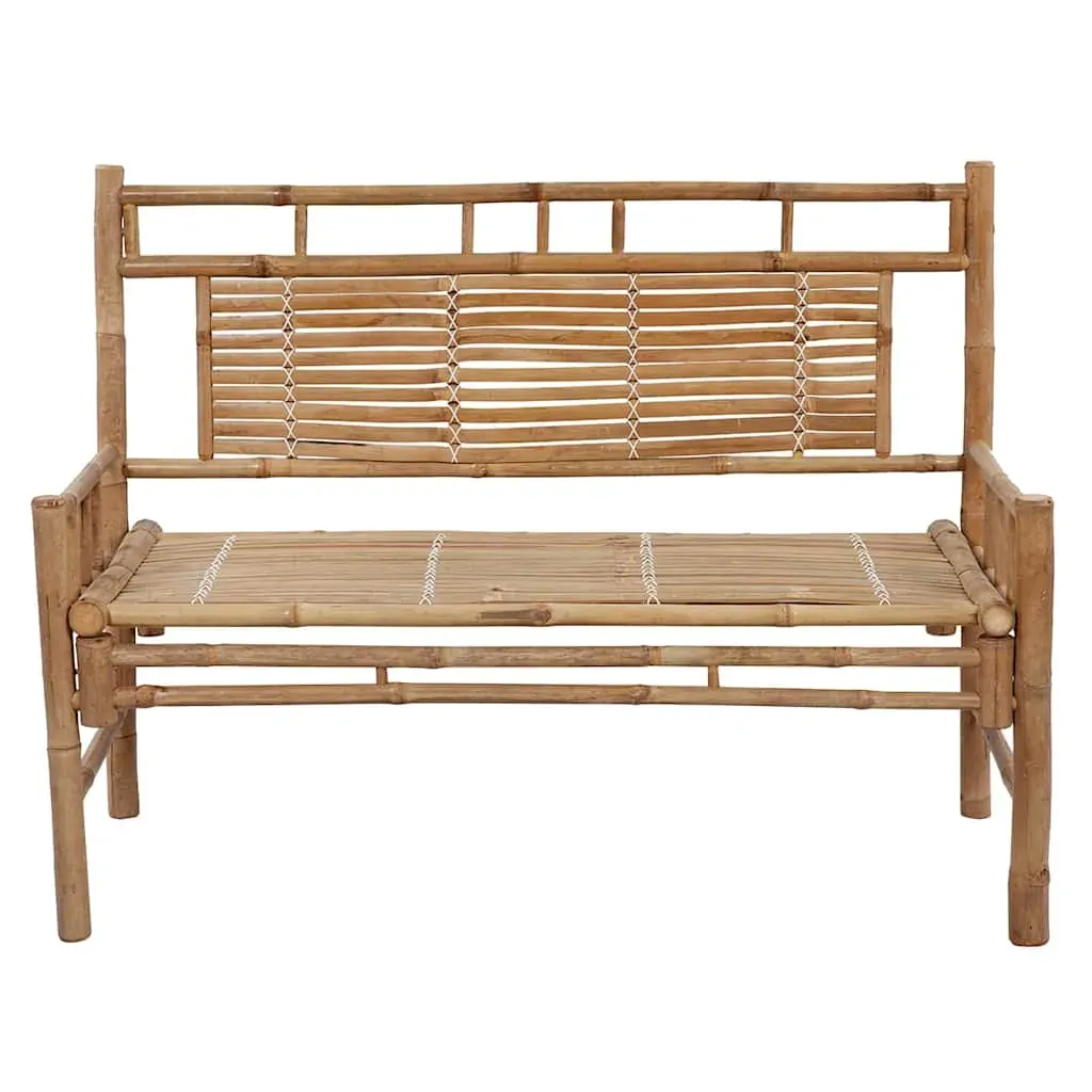 Garden Bench with Cushion 120 cm Bamboo Price
