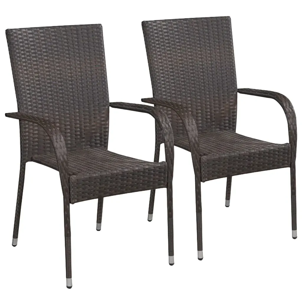 3 Piece Garden Dining Set Brown Price