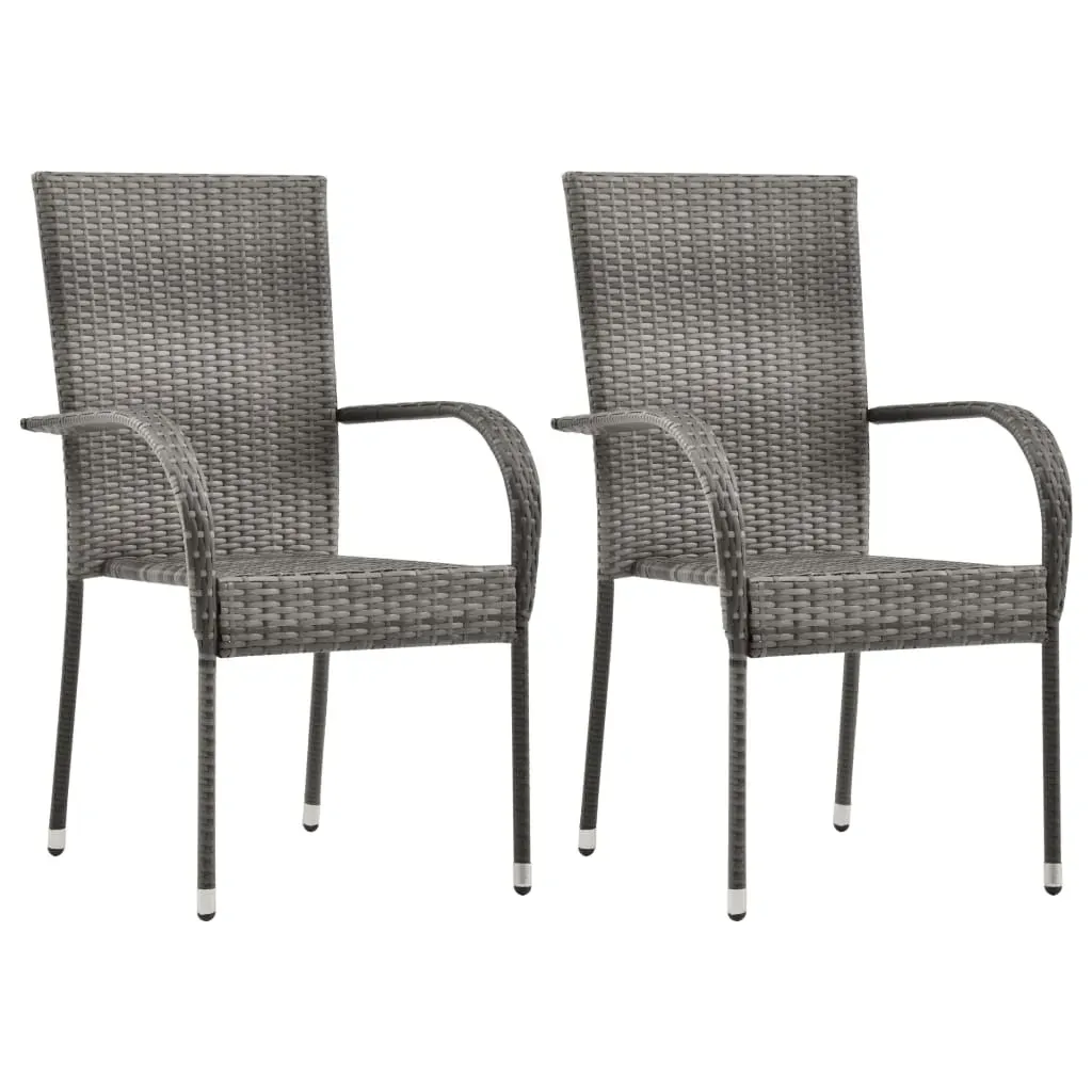 3 Piece Garden Dining Set Grey Price