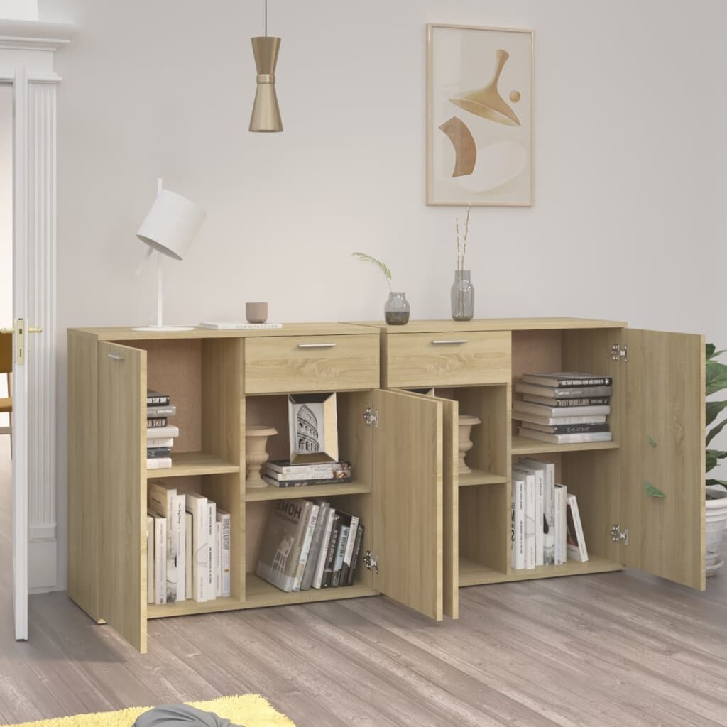 Sideboard Sonoma Oak 160x36x75 cm Engineered Wood Price