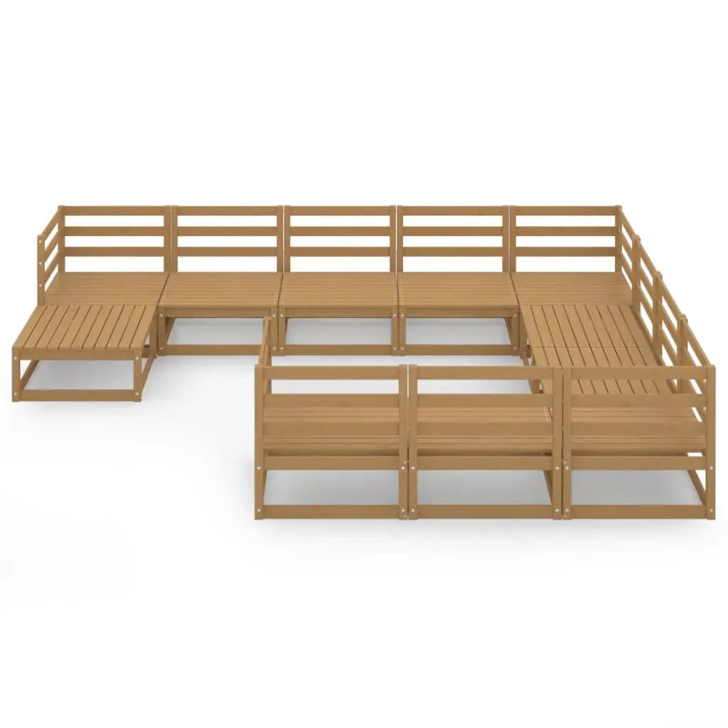 11 Piece Garden Lounge Set Solid Pinewood Price