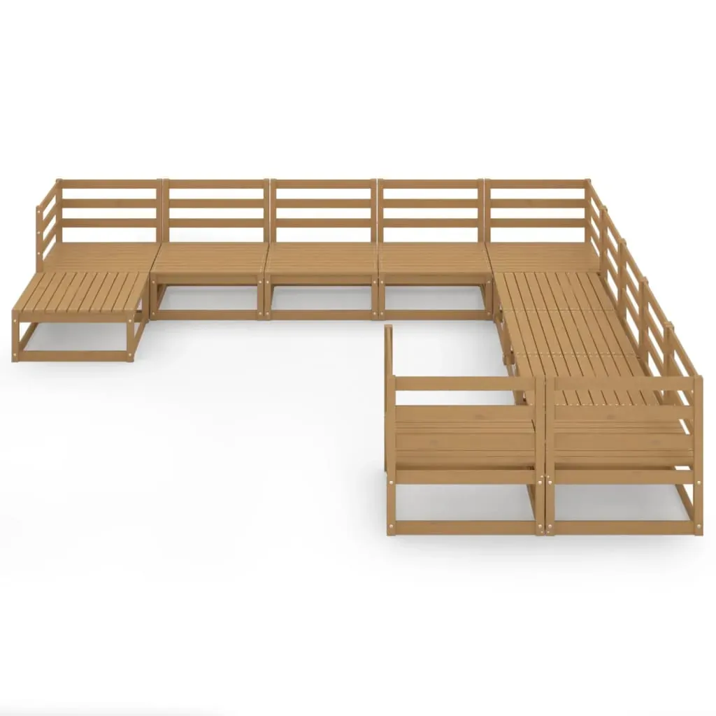 11 Piece Garden Lounge Set Solid Pinewood Price