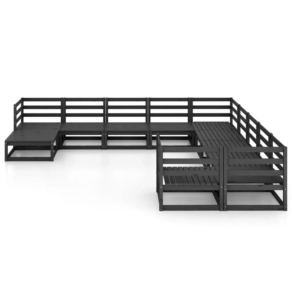 11 Piece Garden Lounge Set Solid Pinewood Price