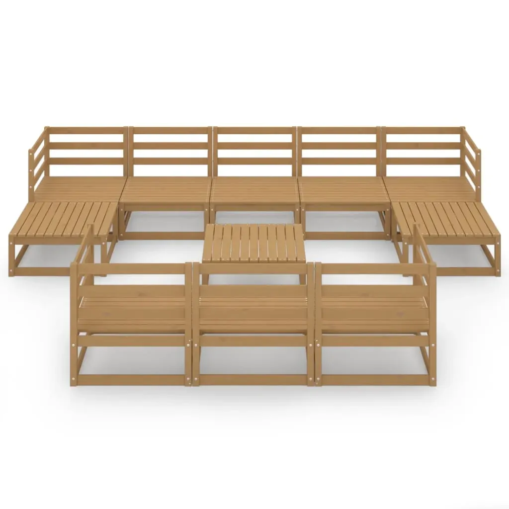 11 Piece Garden Lounge Set Solid Pinewood Price