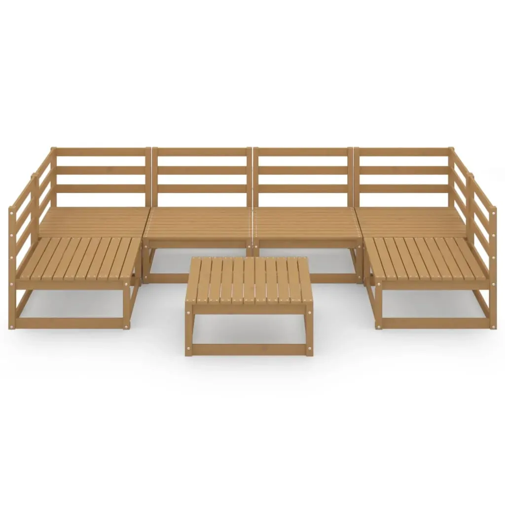 7 Piece Garden Lounge Set Solid Pinewood Price