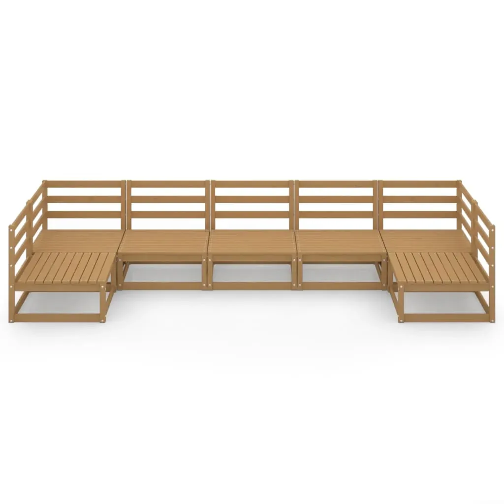 7 Piece Garden Lounge Set Solid Pinewood Price