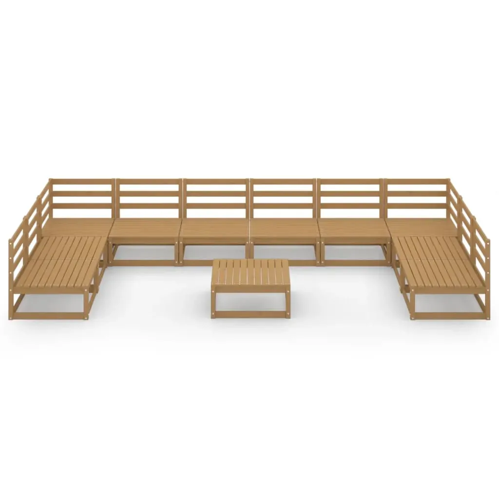 11 Piece Garden Lounge Set Solid Pinewood Price