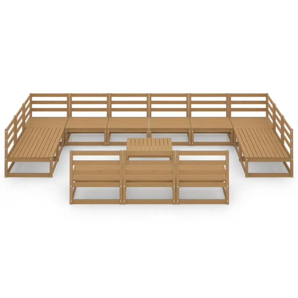 14 Piece Garden Lounge Set Solid Pinewood Price