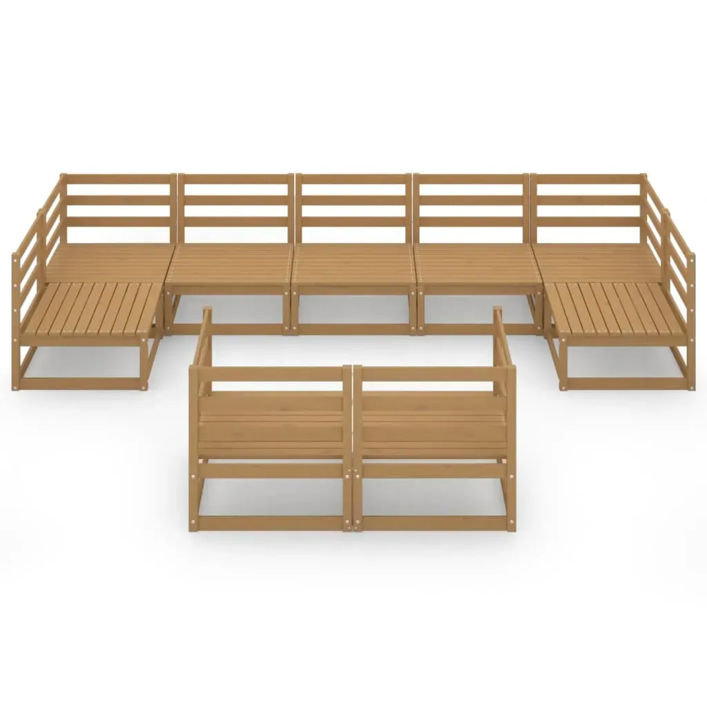 9 Piece Garden Lounge Set Solid Pinewood Price