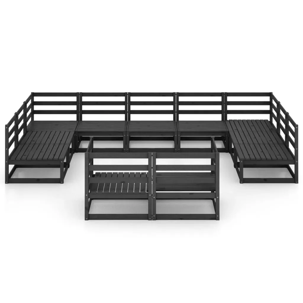 11 Piece Garden Lounge Set Solid Pinewood Price