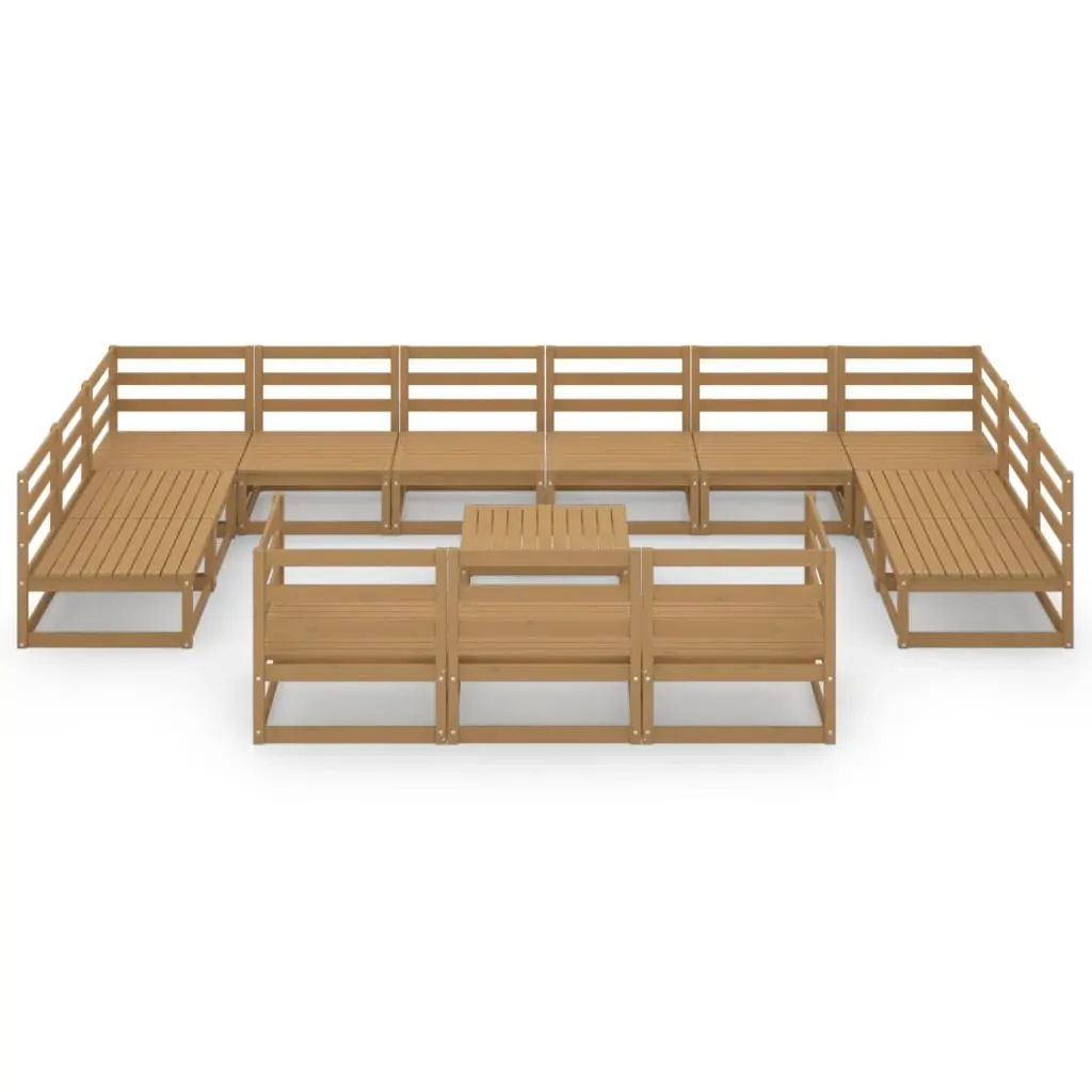 14 Piece Garden Lounge Set Solid Pinewood Price