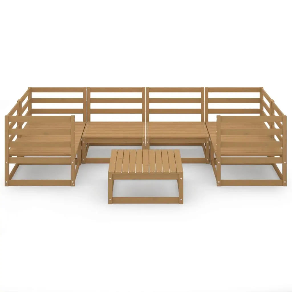 7 Piece Garden Lounge Set Solid Pinewood Price
