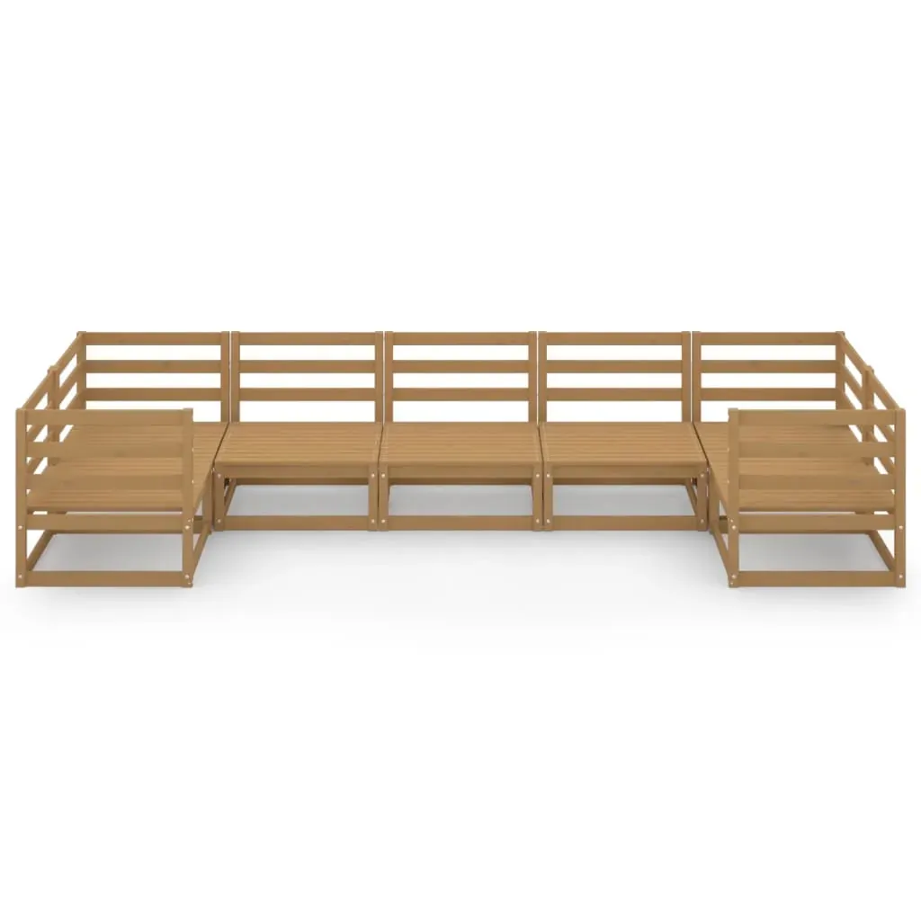 7 Piece Garden Lounge Set Solid Pinewood Price