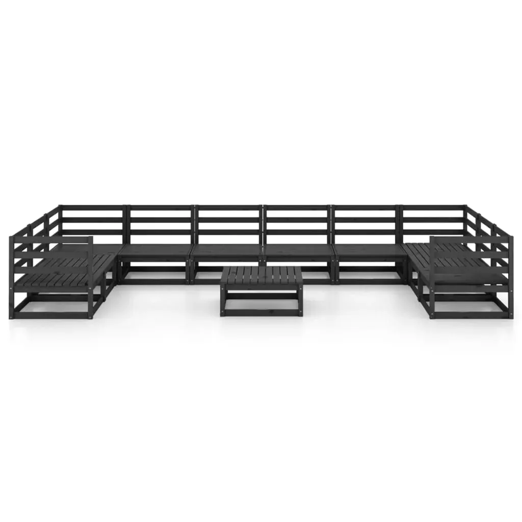 11 Piece Garden Lounge Set Solid Pinewood Price