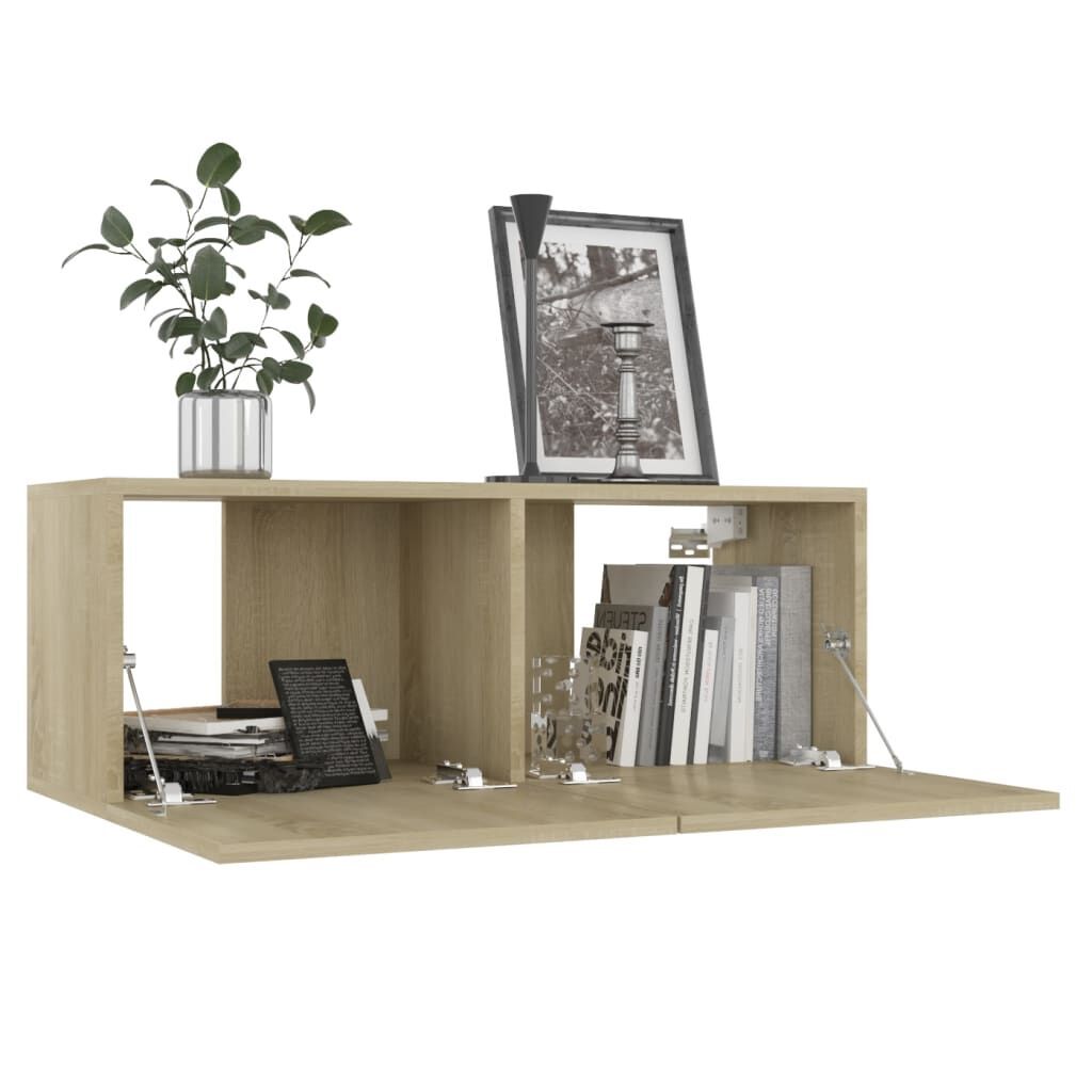 7 Piece TV Cabinet Set Sonoma Oak Engineered Wood Price