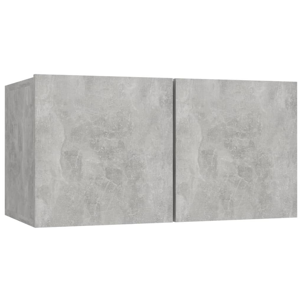 8 Piece TV Cabinet Set Concrete Grey Engineered Wood Price