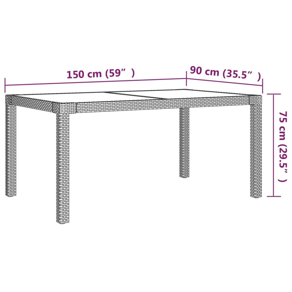 5 Piece Outdoor Dining Set with Cushions Poly Rattan Beige Price