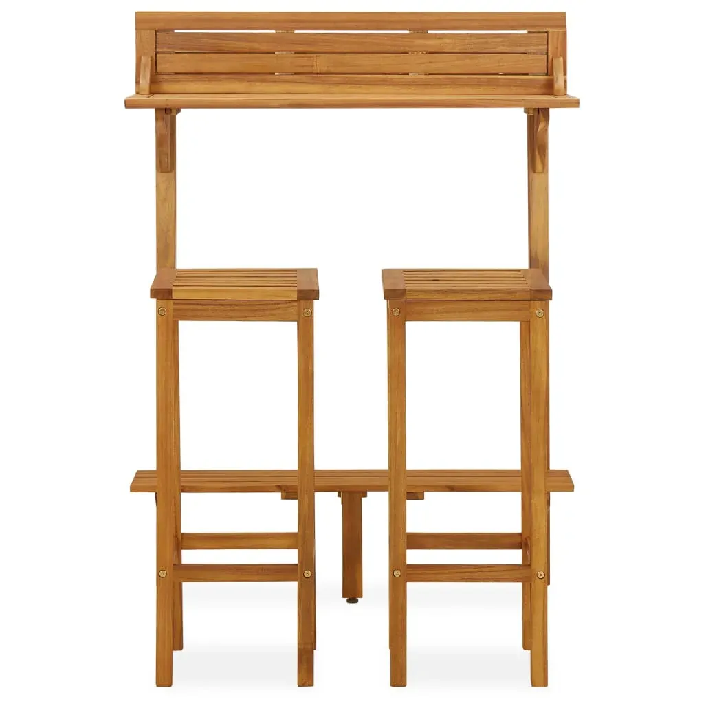 3 Piece Balcony Bar Set Solid Acacia Wood Price