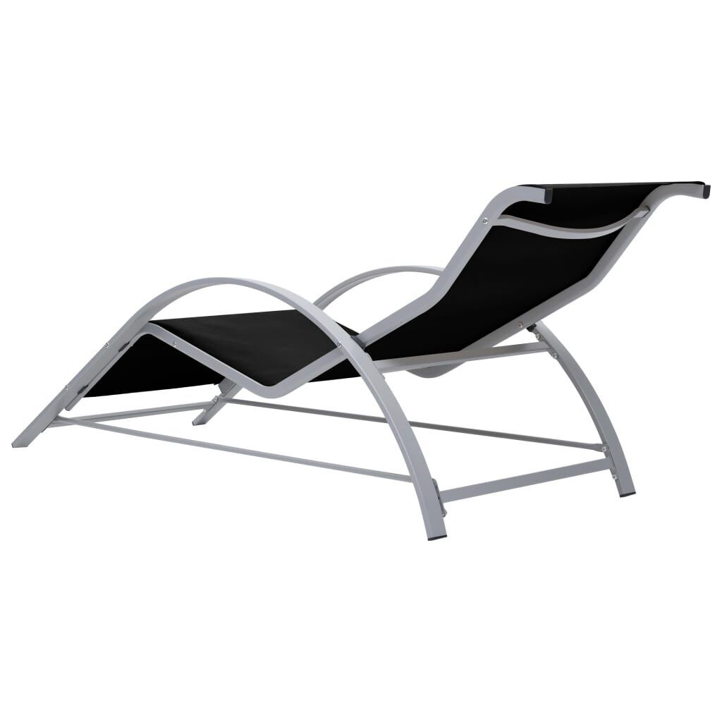 Sunlounger Textilene and Aluminium Black Price