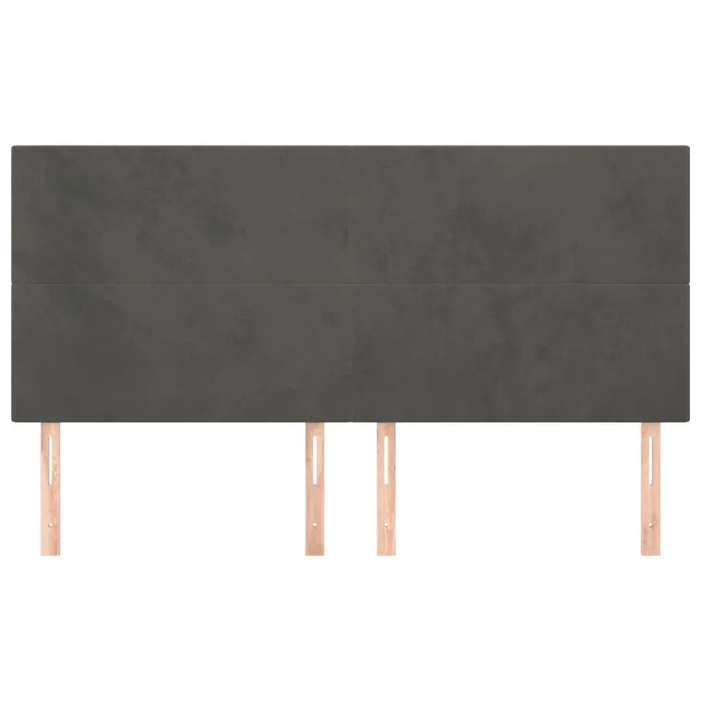 Headboards 4 pcs Dark Grey 100 cm Velvet Price