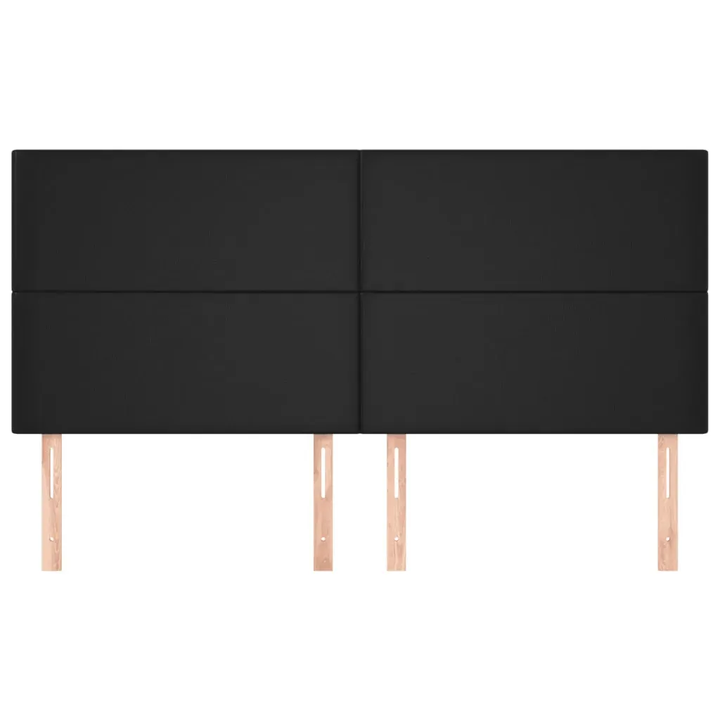 Headboards 4 pcs Black 100 cm Faux Leather Price