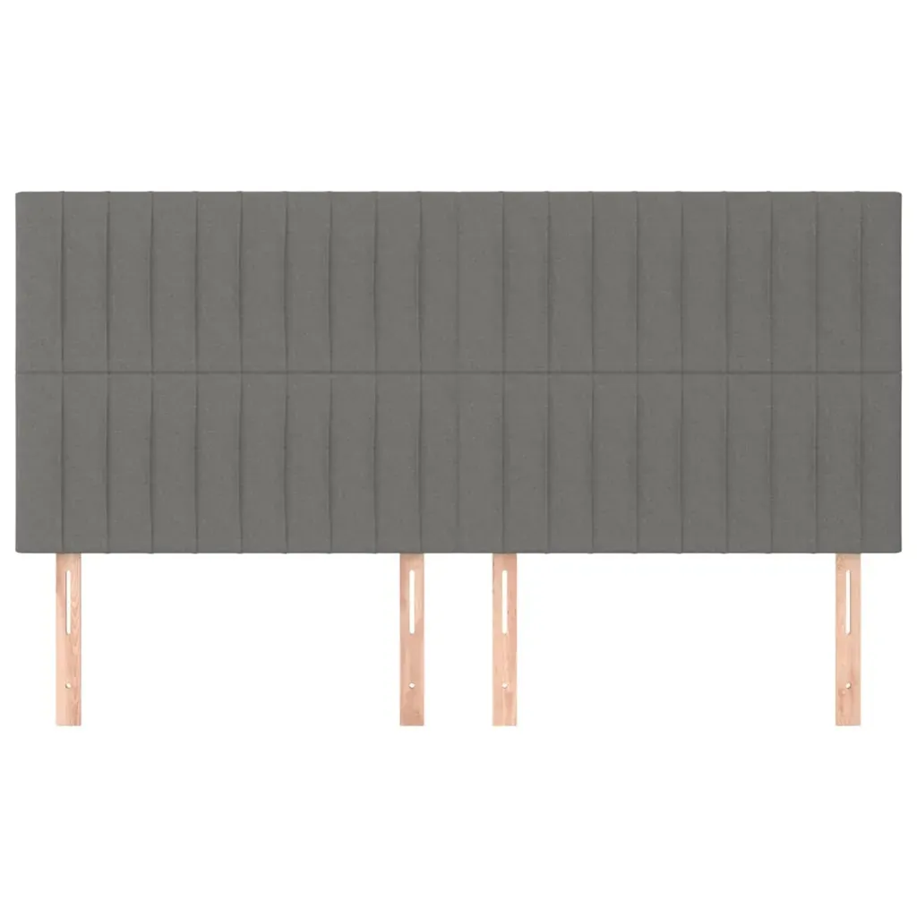 Headboards 4 pcs Dark Grey 100 cm Fabric Price