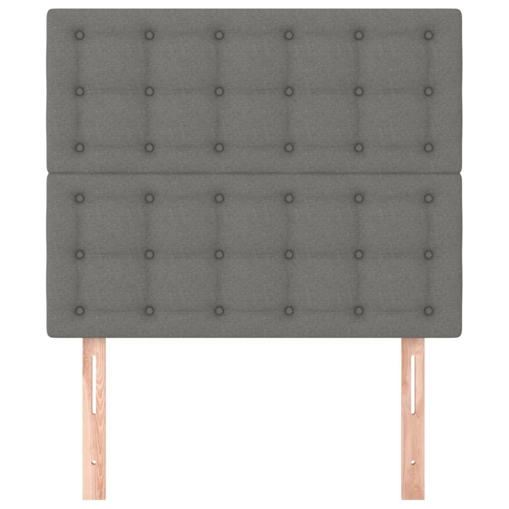 Headboards 2 pcs Dark Grey 100 cm Fabric Price