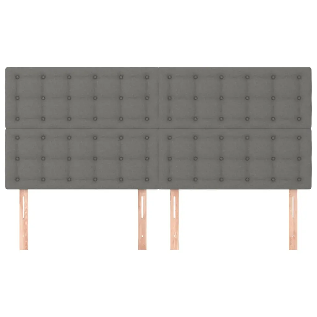 Headboards 4 pcs Dark Grey 100 cm Fabric Price