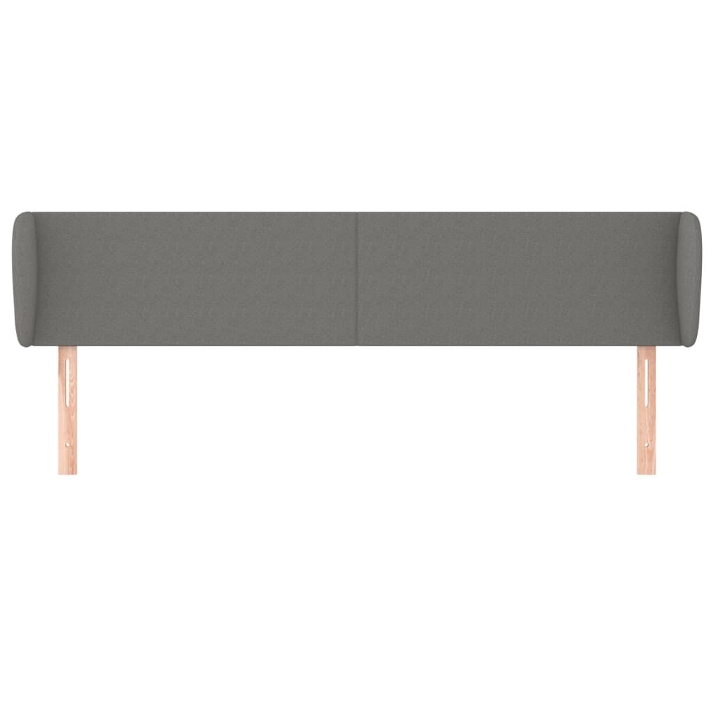 Headboard with Ears Dark Grey 203 cm Fabric Price