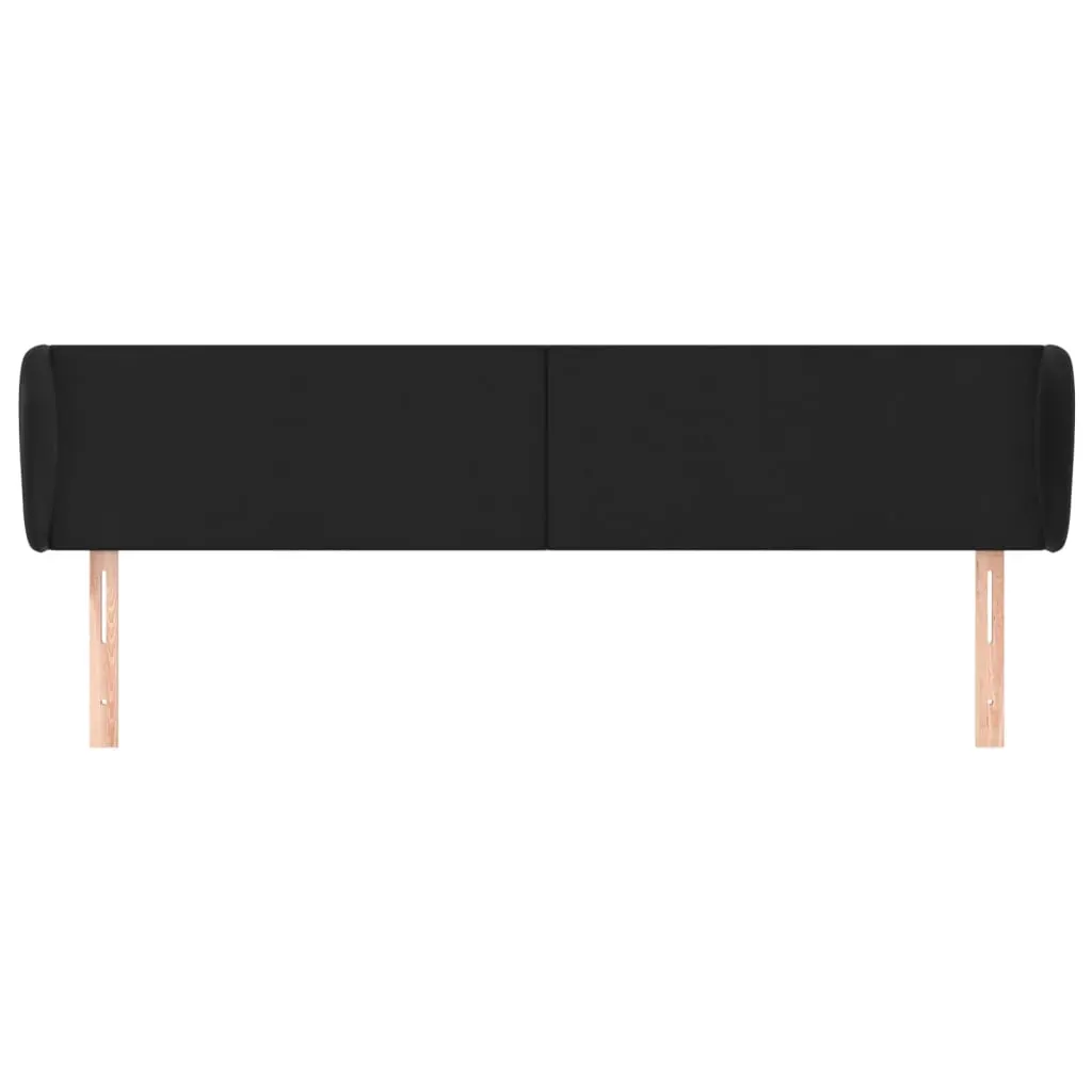 Headboard with Ears Black 203 cm Faux Leather Price