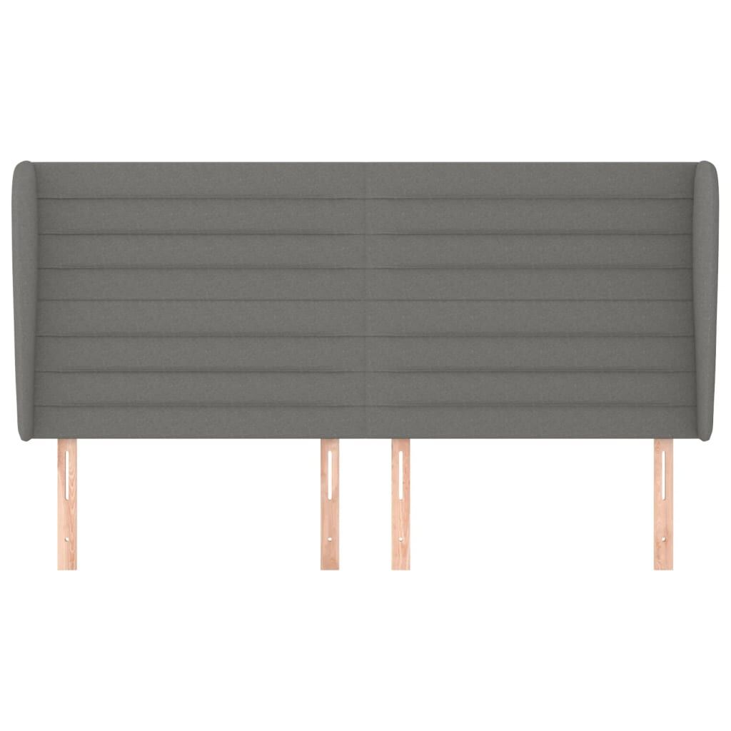 Headboard with Ears Dark Grey 203 cm Fabric Price
