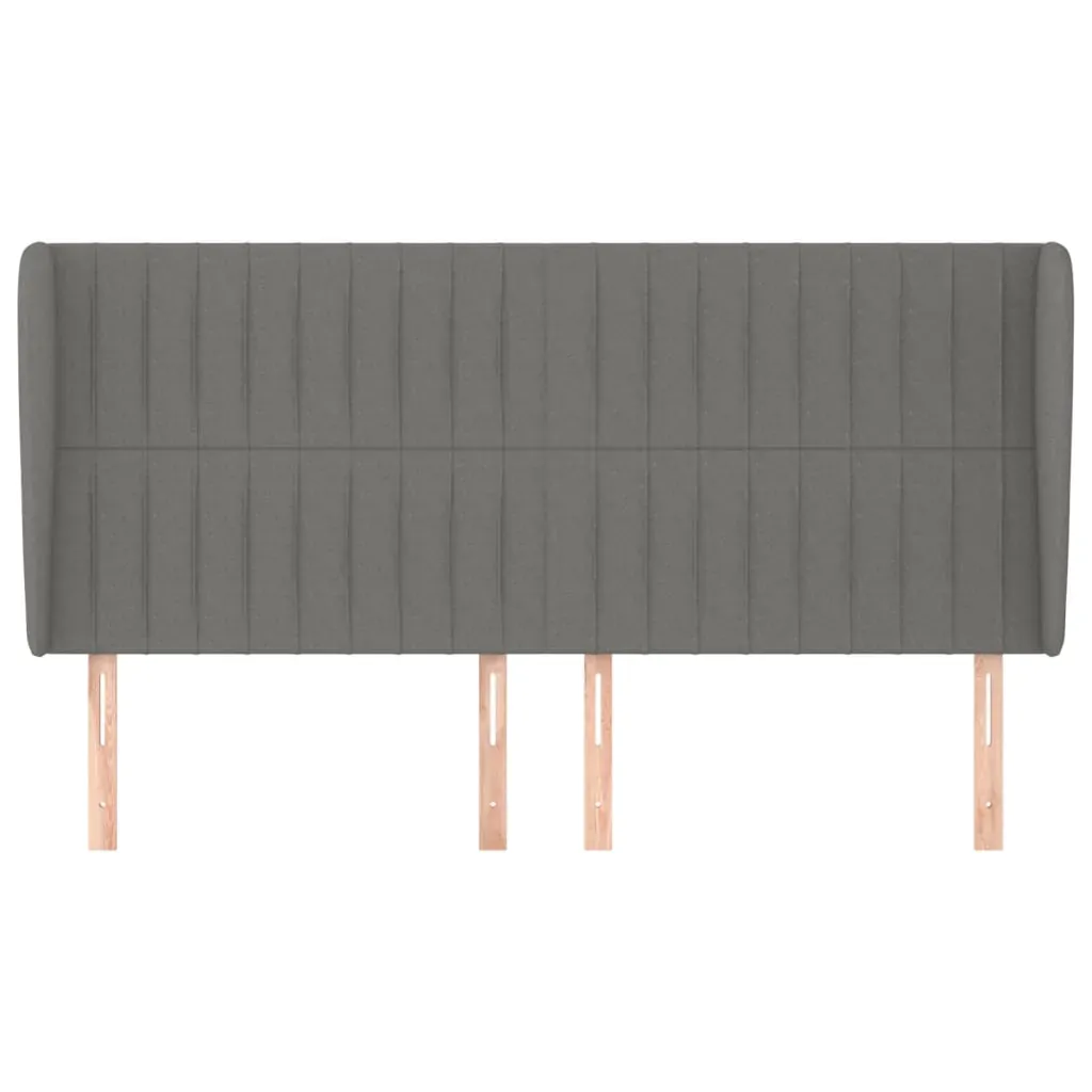 Headboard with Ears Dark Grey 203 cm Fabric Price