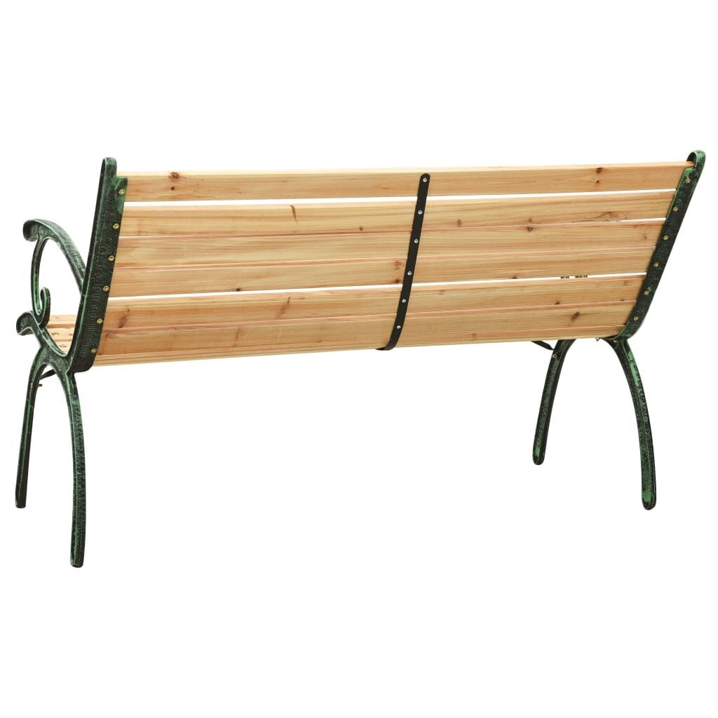 Garden Bench 123 cm Cast Iron and Solid Firwood Price