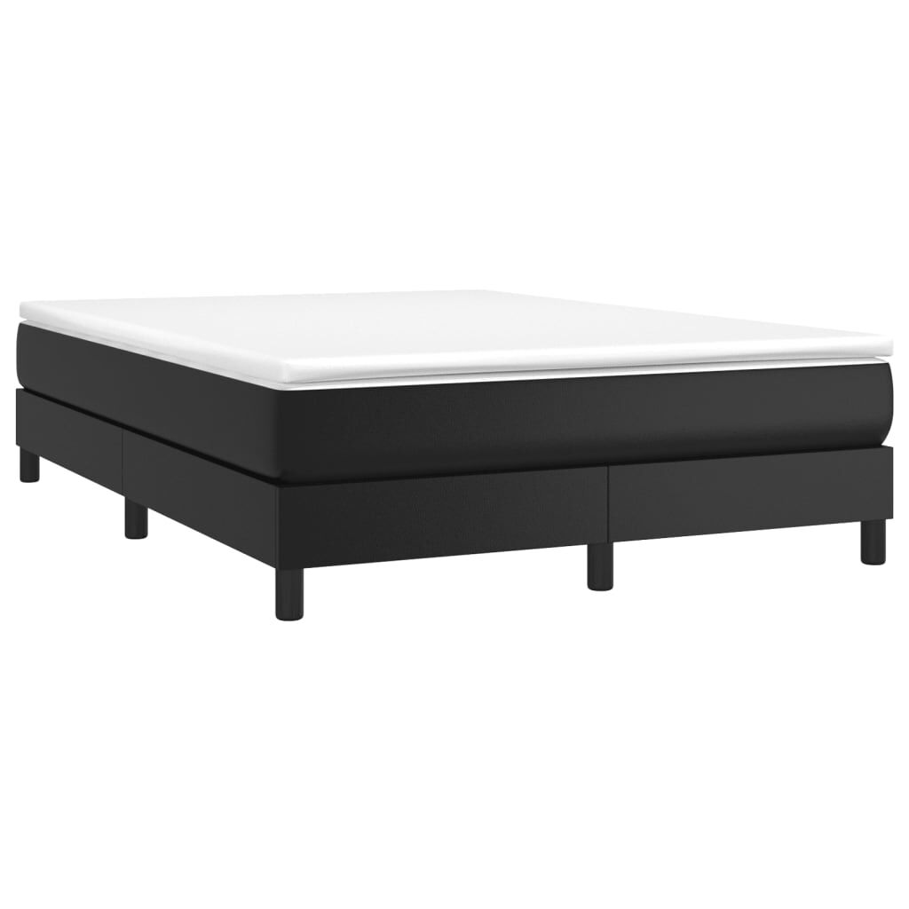 Bed Frame without Mattress Black Double Faux Leather Price