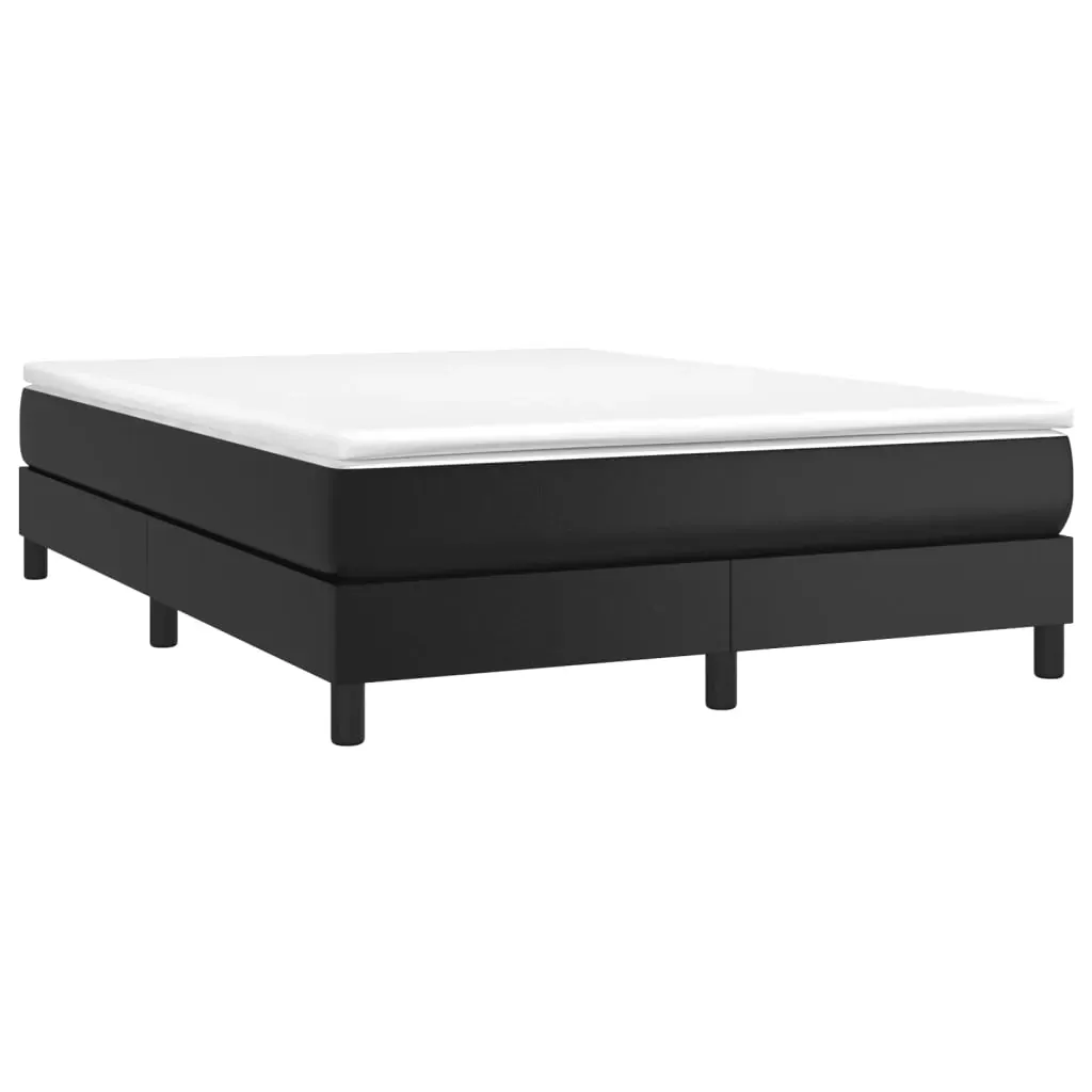 Bed Frame without Mattress Black Double Faux Leather Price
