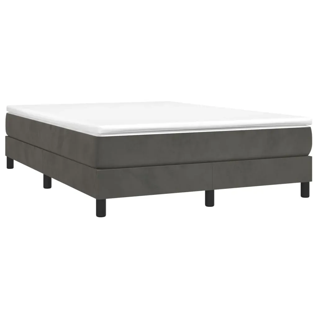 Bed Frame without Mattress Dark Grey Double Velvet Price