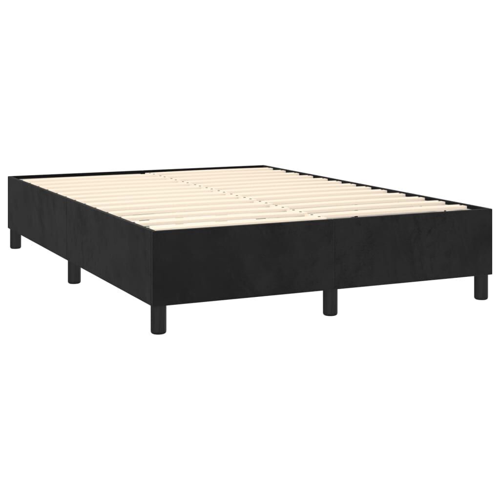 Bed Frame without Mattress Black Double Velvet Price