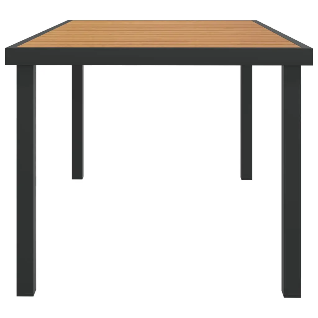 Garden Table Brown 140x90x74 cm Aluminium and WPC Price