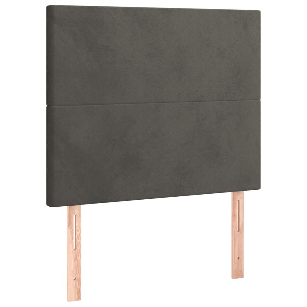 LED Headboard Dark Grey 100 cm Velvet Price