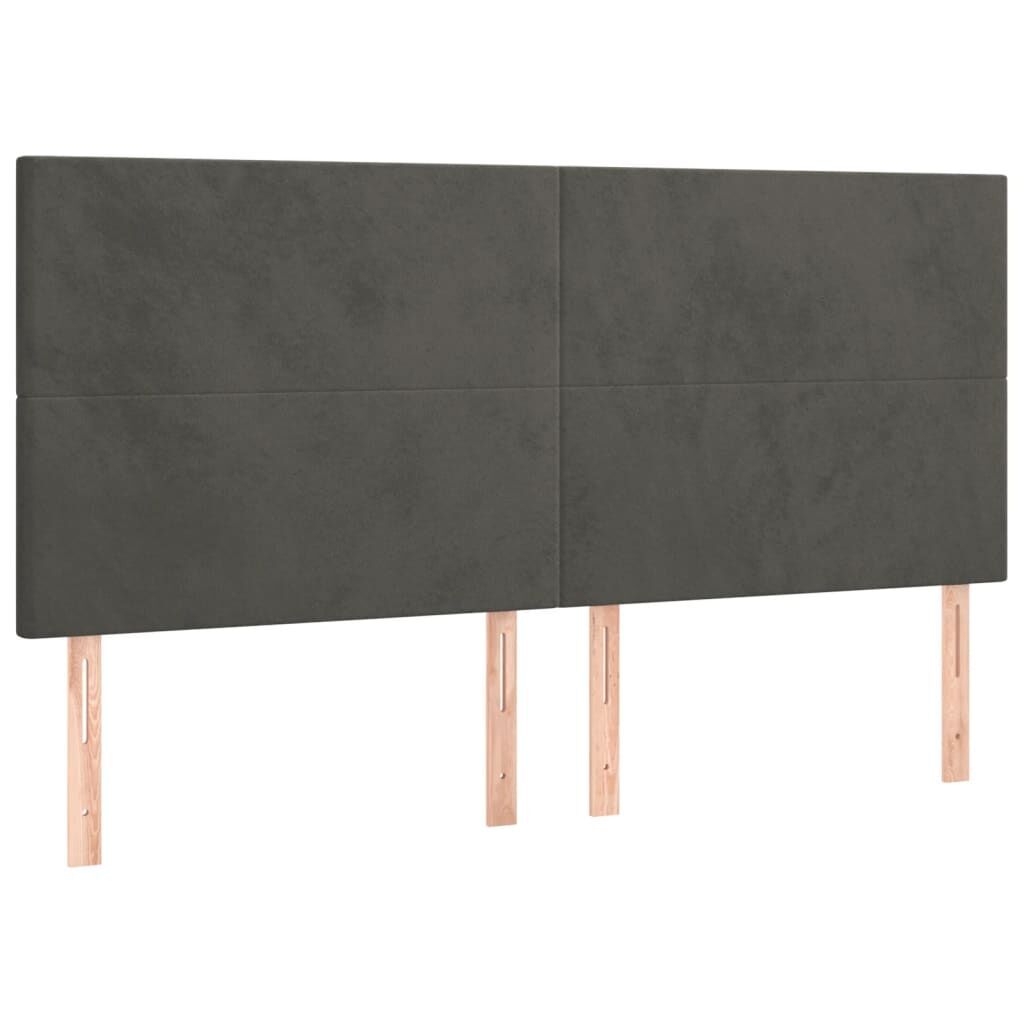 LED Headboard Dark Grey 200 cm Velvet Price