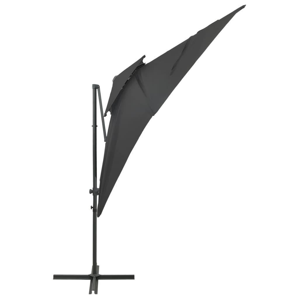 Cantilever Garden Parasol with Double Top Anthracite 250x250 cm Price