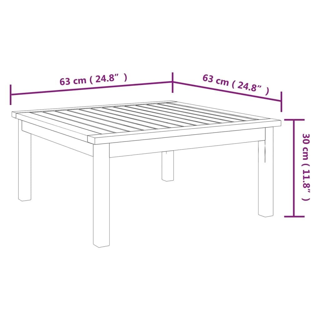 Garden Lounge Table 63x63x30 cm Solid Acacia Wood Price
