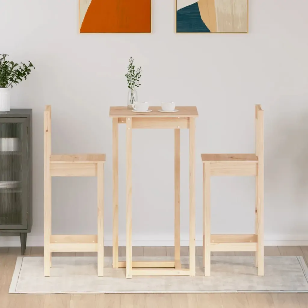 3 Piece Bar Set Solid Wood Pine Price