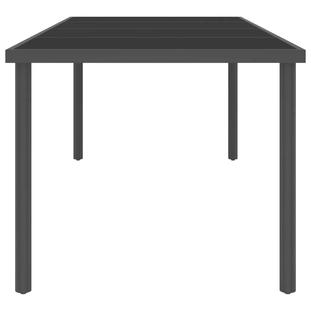 Outdoor Dining Table Anthracite 220x90x75 cm Steel and Glass Price