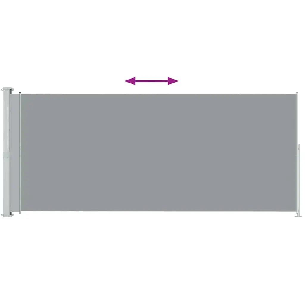 Patio Retractable Side Awning 200x500cm Grey Price