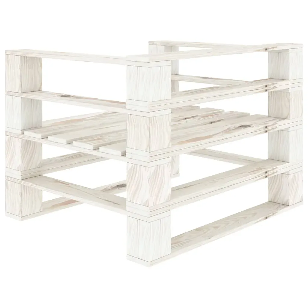 Garden Pallet Armchair Wood White Price
