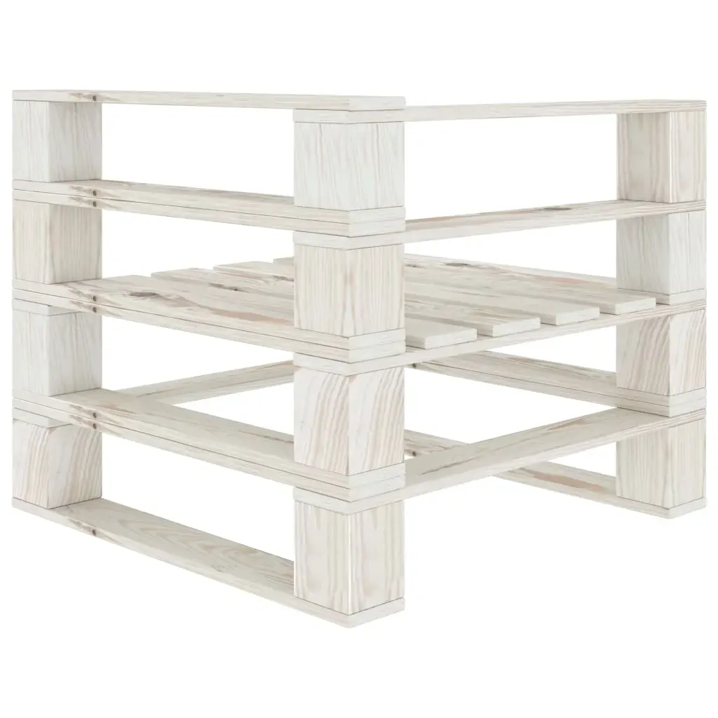 Garden Pallet Corner Sofa Wood White Price