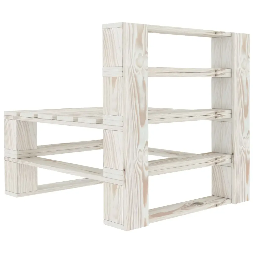Garden Pallet Middle Sofa Wood White Price